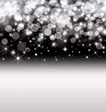 Silver background,with stars Stock Illustration
