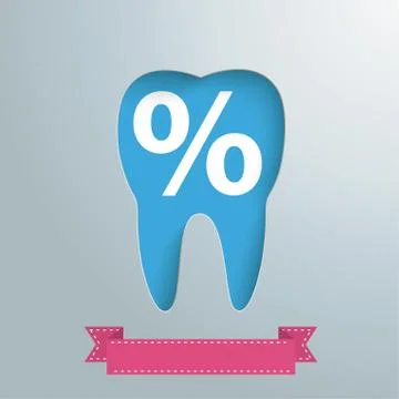 Silver Background Tooth Hole Percent Stock Illustration
