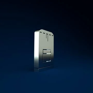 Silver Backpack icon isolated on blue background. Diving underwater equipment Stock Illustration