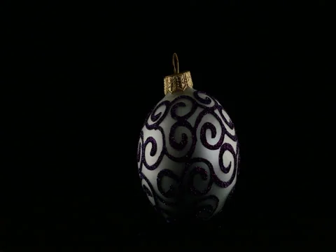 Silver ball on black background Stock Footage 70486980