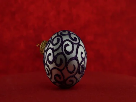 Silver ball on red background Stock Footage 70347532
