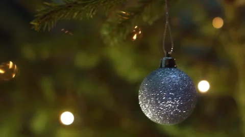 Silver ball swinging Stock Footage 100678181