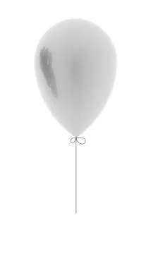 Silver balloon isolated on white background Stock Illustration