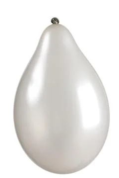 Silver balloon on white Stock Photos