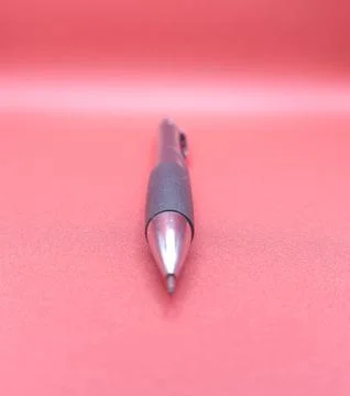 Silver ballpoint pen Stock Photos