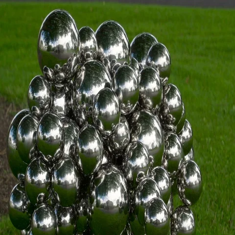 Silver balls just like bubbles Stock Footage 69547586