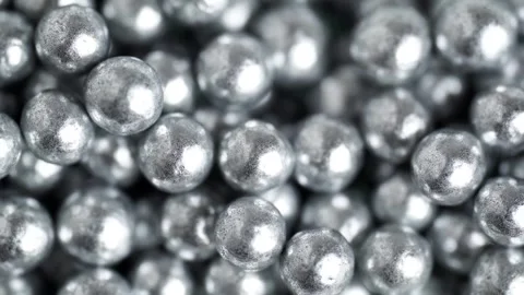 Silver balls rotation. Background with mini silvers balls. Stock Footage 261542206