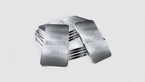 Silver Bar Ounce 1 Stock Footage 332413955
