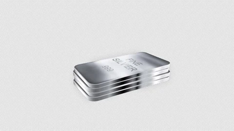 Silver Bar Ounce 3 Video stock 332413471