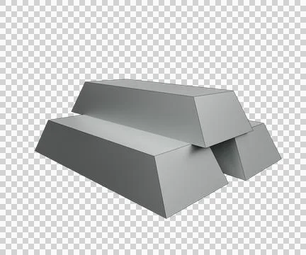 Silver Bar - Simplistic and Stylized Stock Illustration