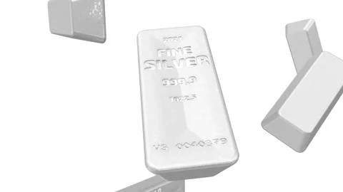 Silver bars of the highest standard Stock Footage 144926291