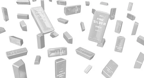 Silver bars of the highest standard Ilustração Stock