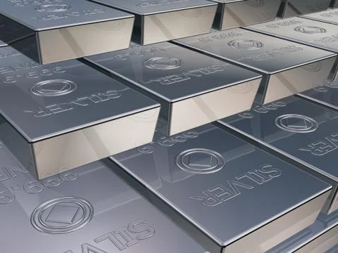 Silver bars Illustrazione stock