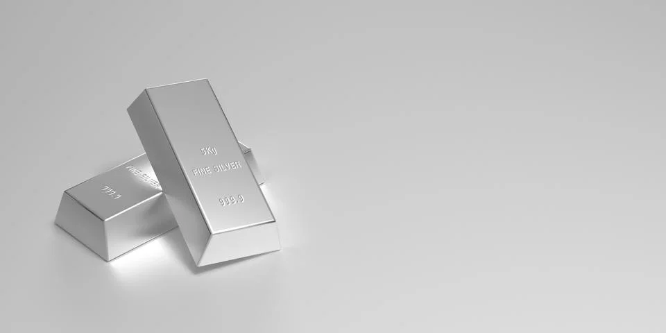Silver Bars Stock Illustration