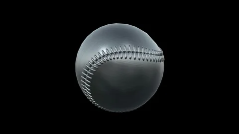 Silver Baseball Ball Animation Stock Footage 116281457