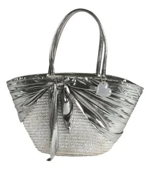 Silver basket tote Stock Photos