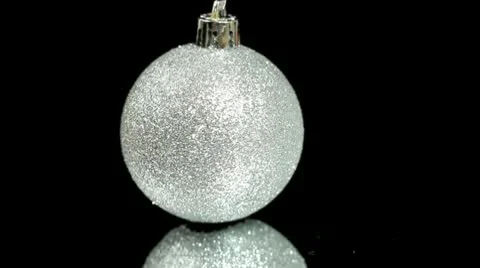 SIlver Bauble Ball Stock Footage 9051026