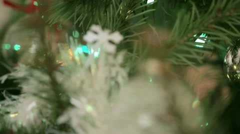 Silver Bauble Dolly Stock Footage 22794151