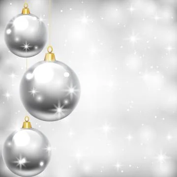 Silver baubles Stock Illustration