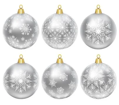 Silver baubles Stock Illustration
