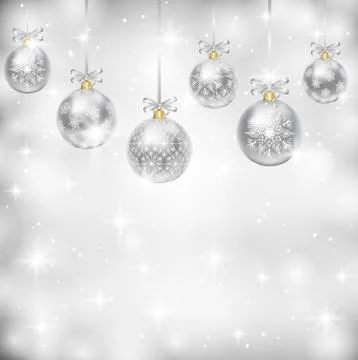 Silver baubles Stock Illustration