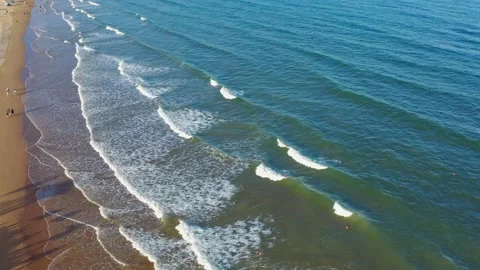 Silver beach of Qingdao in summer Stock Footage 205536312