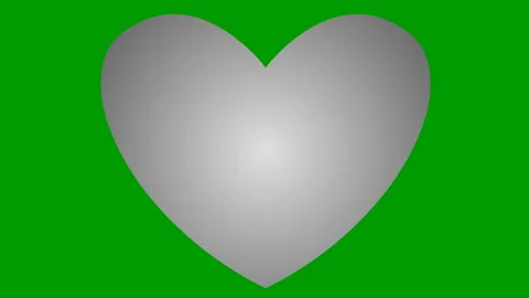 Silver beating heart green Stock Footage 209312154