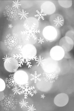 Silver, beautiful blurred bokeh lights for Christmas and New Year celebration Stock Illustration