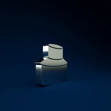 Silver Beekeeper with protect hat icon isolated on blue background. Special p Stock Illustration