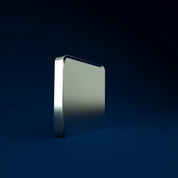 Silver Binary code icon isolated on blue background. Minimalism concept. 3d i イラスト素材