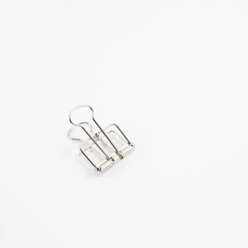 The silver binder clip Stock Photos