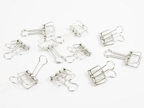 The silver binder clip 스톡 사진