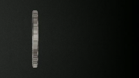 Silver Bitcoin Rotating Flat View Seamless Animation 스톡 동영상 342707789