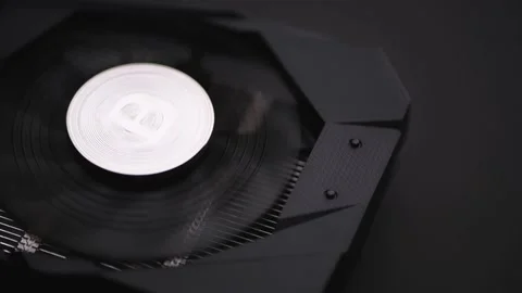 Silver Bitcoin is rotating on the video card. Crypto currency Stock Footage 150753802