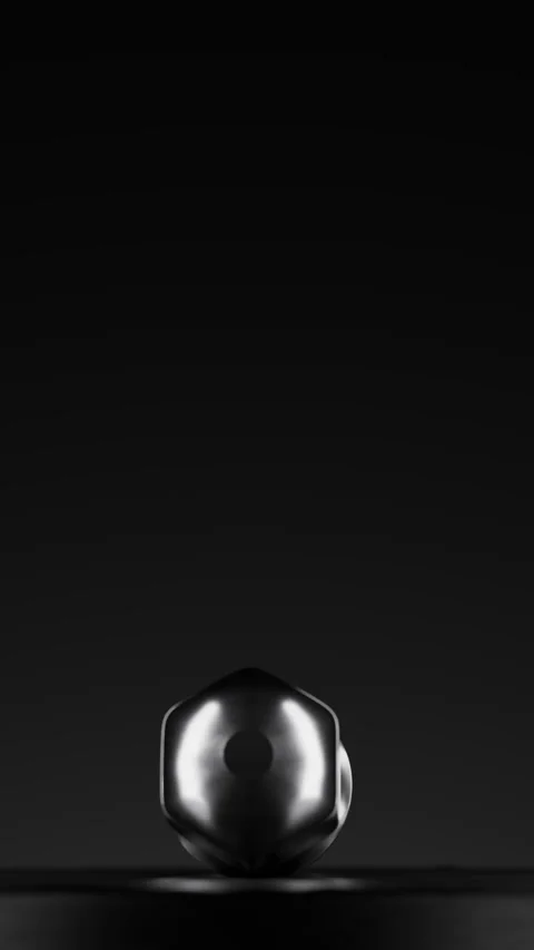 Silver Black Bolt Displayed on Contrasting Backdrop Highlighting Structure Stock Footage 320245714