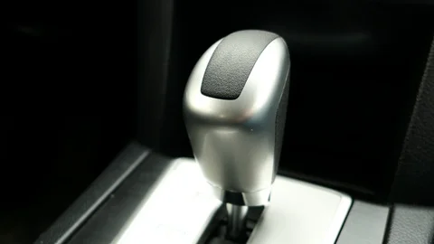 A Silver Black Gearshift Of A Car 스톡 동영상 89008034