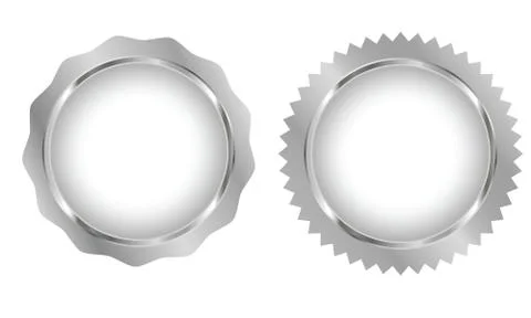 Silver Blank tag set Stock Illustration