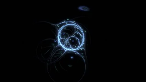 Silver-blue beams spirally rotating and disappearing in a black background Video stock 155078638