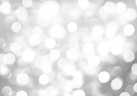 Silver blurred bokeh background,white circles, holiday, white, gray Illustrazione stock