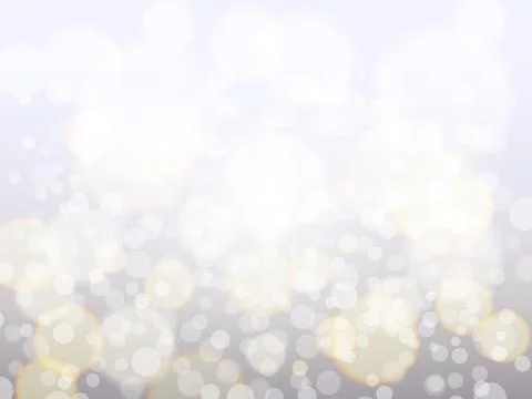 Silver bokeh background. Christmas backdrop concept. Abstract blurred lights Stock Illustration
