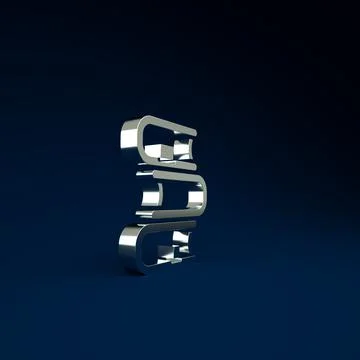 Silver Book icon isolated on blue background. Minimalism concept. 3d illustra Stock Illustration