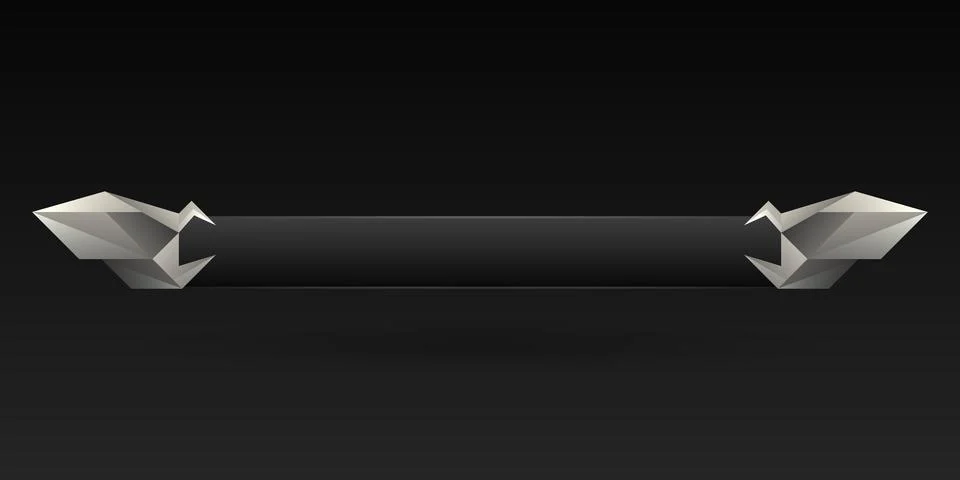 Silver border game title lower third screen title banner template Stock Illustration