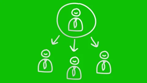 Silver boss teamwork doodle green Stock Footage 284458433