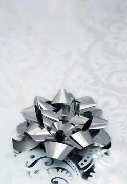 Silver Bow Background Foto stock