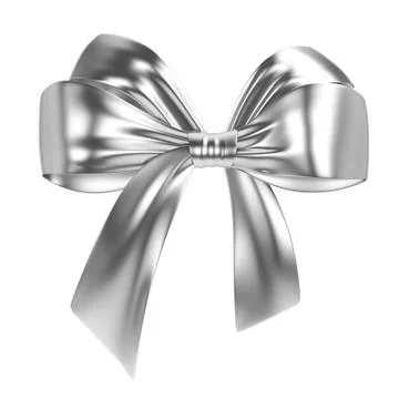 Silver bow Stock Illustration