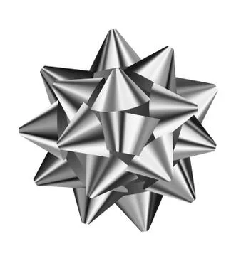 Silver bow Stock Illustration