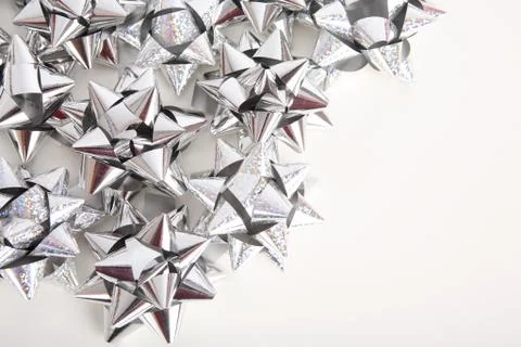 Silver  bows Stock Photos