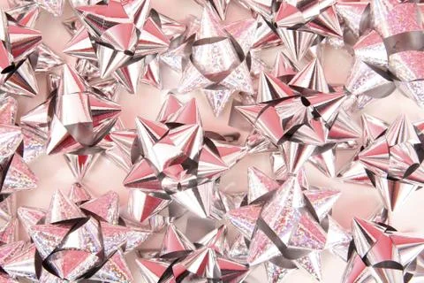 Silver  bows Stock Photos