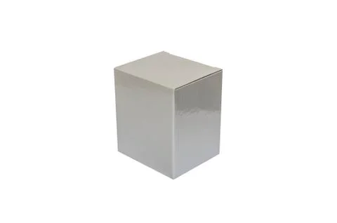 Silver box isolate in studio Stock Photos