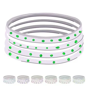 Silver bracelet churi indian vector cartoon graphic Stock Illustration